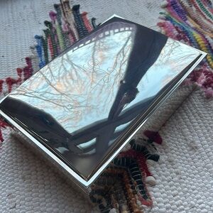 “L” monogram vintage Pottery Barn silver plated jewelry box custom gift